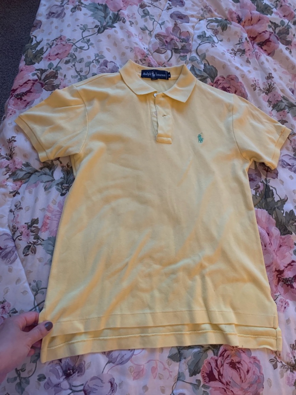 Polo by Ralph Lauren Yellow Polo with Green Pony Embroidery